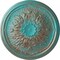 Ekena Millwork Luton Ceiling Medallion (Fits Canopies up to 1 1/8"), 15 3/4"OD x 5/8"P, Copper Green Patina CM16LUCGS - alternate 1